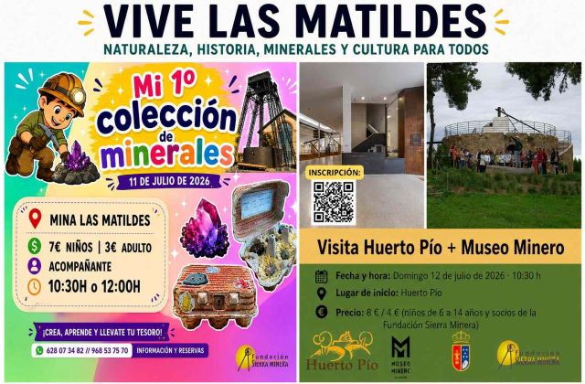 Actividades en Mina las Matildes Los próximos 11 y 12 de julio, Mina Las Matildes acoge dos actividades dirigidas a todos los públicos